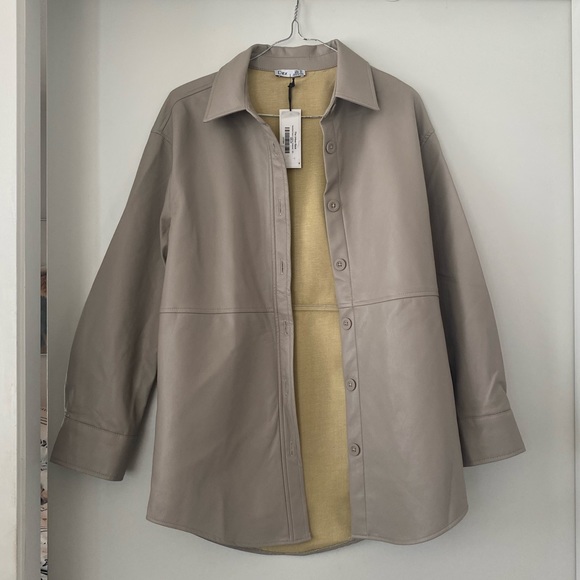 Dex Harding Faux Leather Shacket - Picture 4 of 7